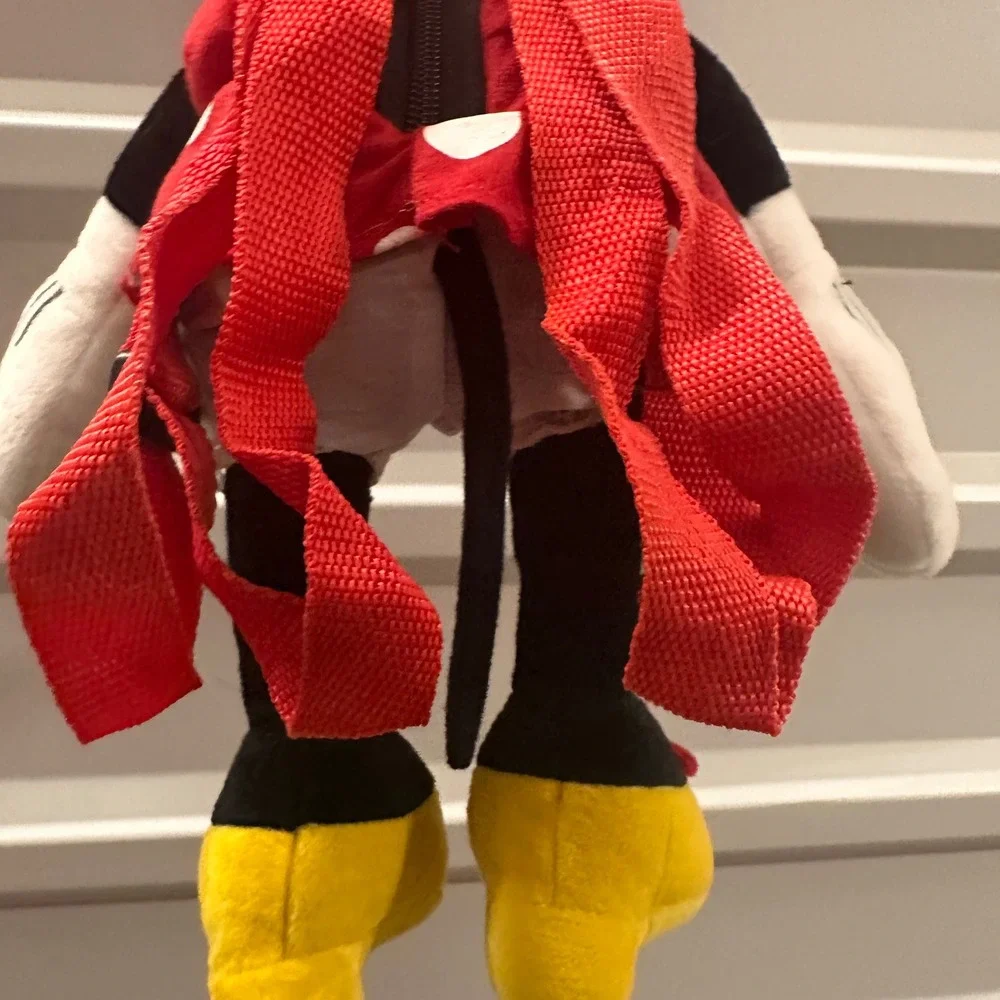 Minnie‎ Mouse Plush Backpack Disney Polka Dot Dress Small Kids Toddler